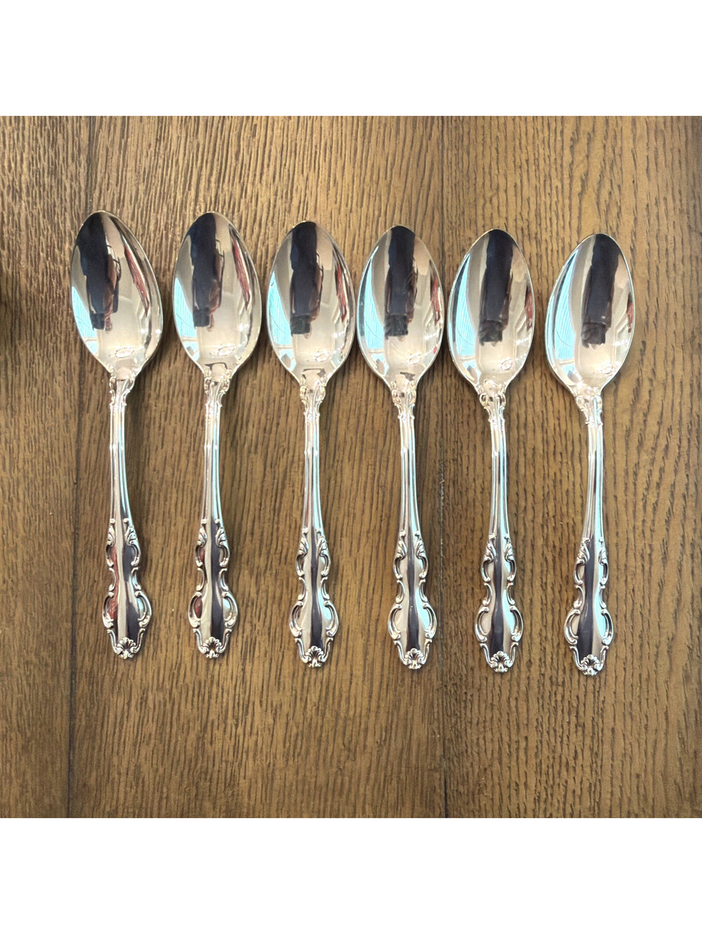 Reed & Barton English Crown Teaspoons - Set of 6 - Vintage Silverplate